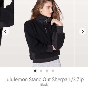 Lululemon scuba 1/2 zip size 8